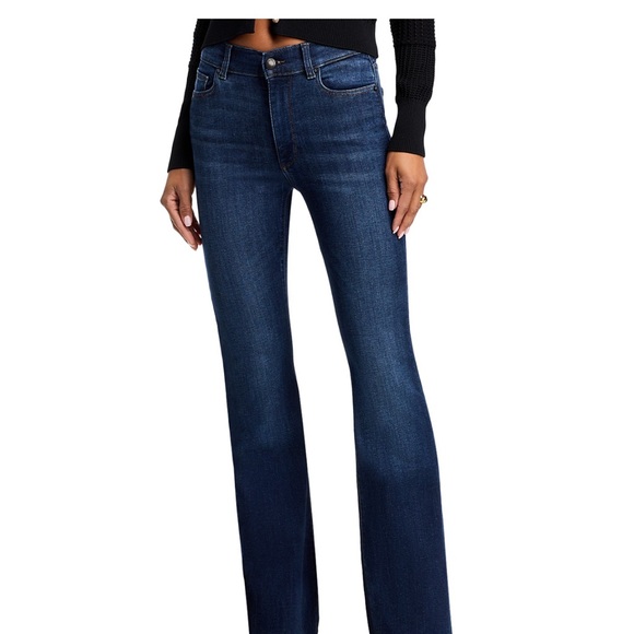 DL1961 Dark Blue Flare Jeans - Picture 1 of 10
